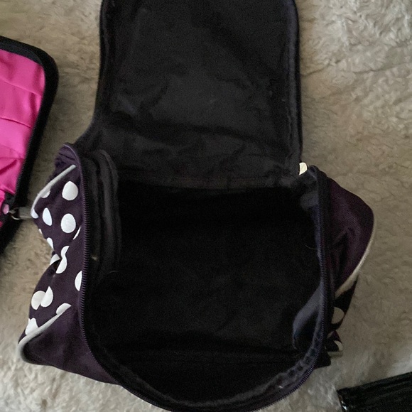 Vintage makeup bag polka dot, Avon brush pouch other black also brush pouch - Picture 4 of 4